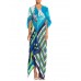 MORPHEW COLLECTION Bias Cut Vintage Geometric Print Scarf Kaftan Dress